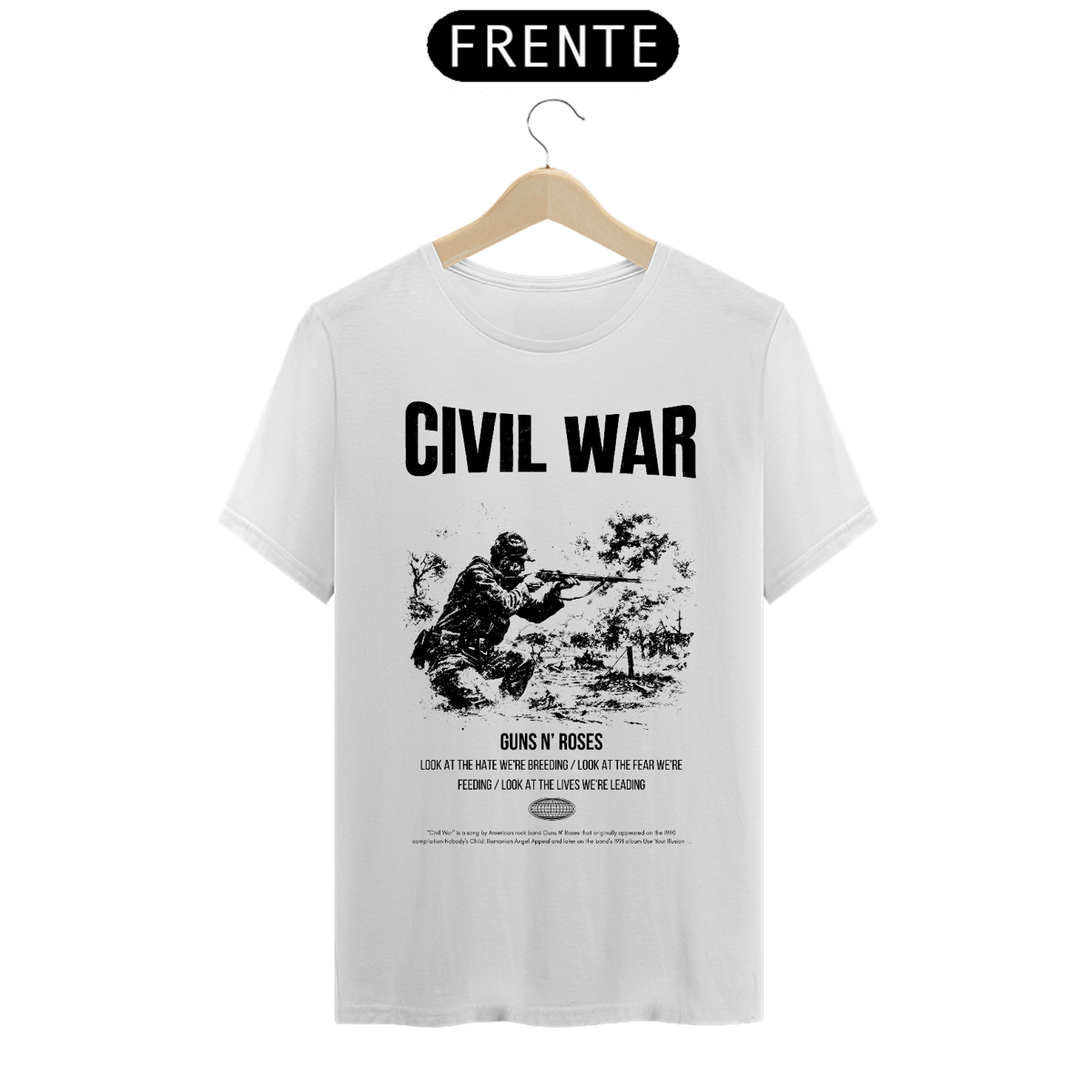 Nome do produto: Camiseta Guns N\' Roses Civil War