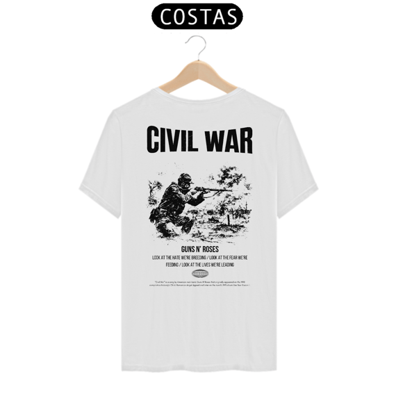 Camiseta Guns N' Roses Civil War (Estampa nas Costas)