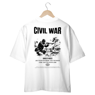 Nome do produto Camiseta Oversized Guns N' Roses Civil War (Estampa nas Costas)