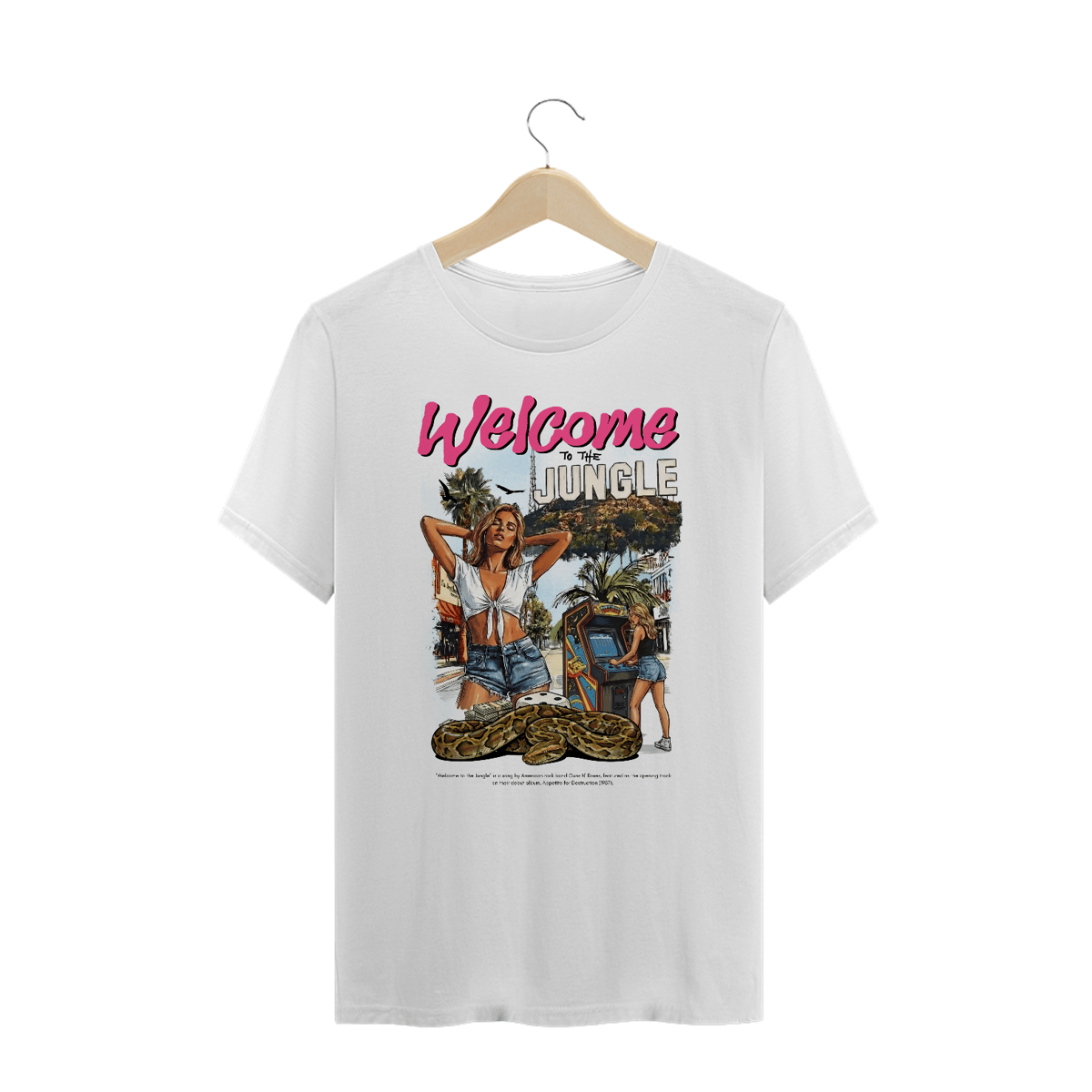 Nome do produto: Camiseta Plus Size Guns N\' Roses Welcome to the Jungle V2