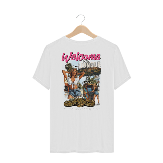 Camiseta Plus Size Guns N' Roses Welcome to the Jungle V2 (Estampa nas Costas)