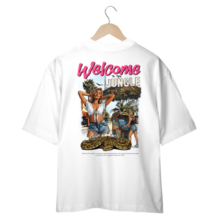 Nome do produto Camiseta Oversized Guns N' Roses Welcome to the Jungle V2 (Estampa nas Costas)