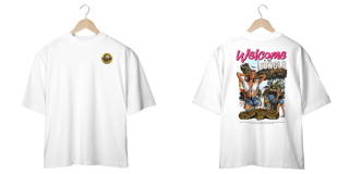 Nome do produto Camiseta Oversized Guns N' Roses Welcome to the Jungle V2 (Estampa Frente e Costas)