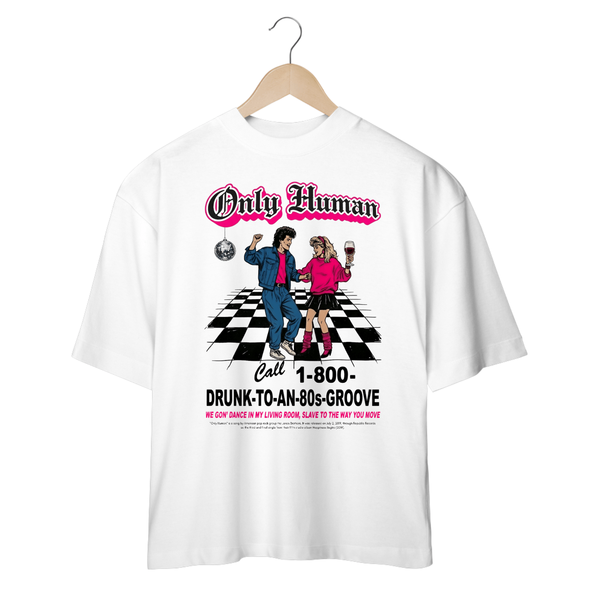 Nome do produto: Camiseta Oversized Jonas Brothers Only Human