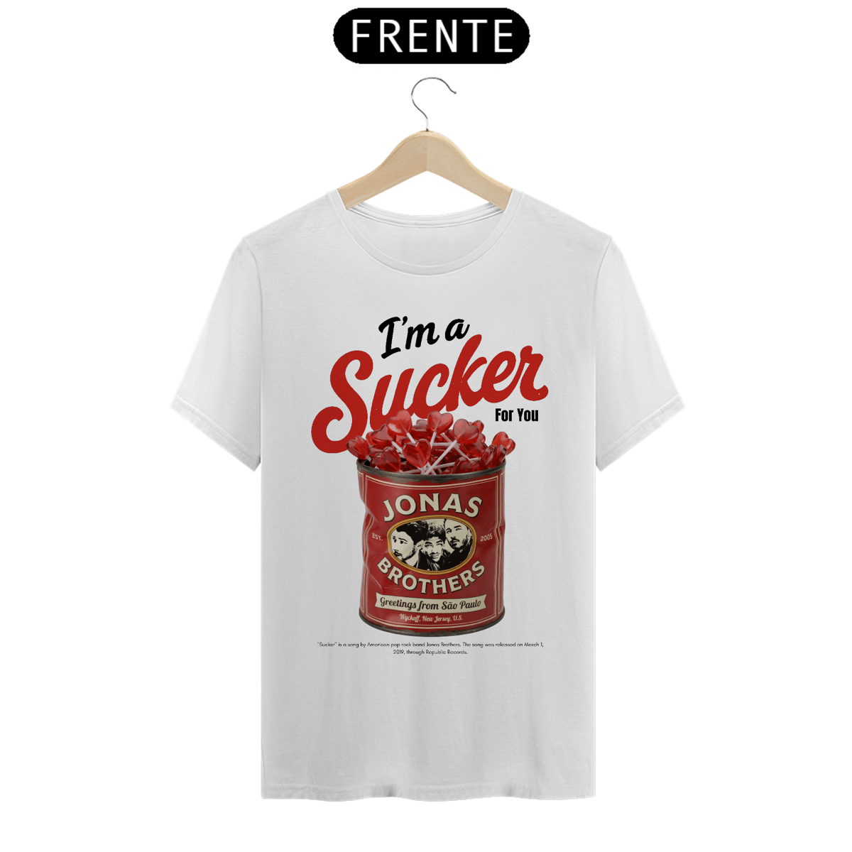 Nome do produto: Camiseta Jonas Brothers Sucker V2