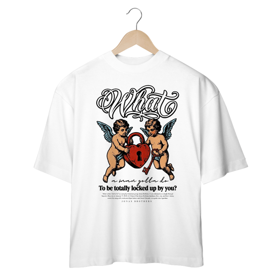 Camiseta Oversized Jonas Brothers What a Man Gotta Do