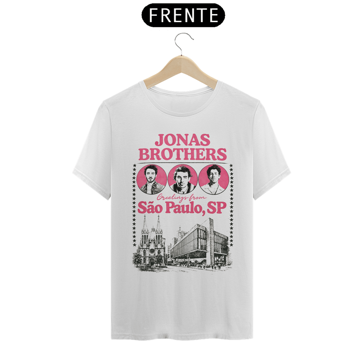 Nome do produto: Camiseta Jonas Brothers Greetings From São Paulo V2