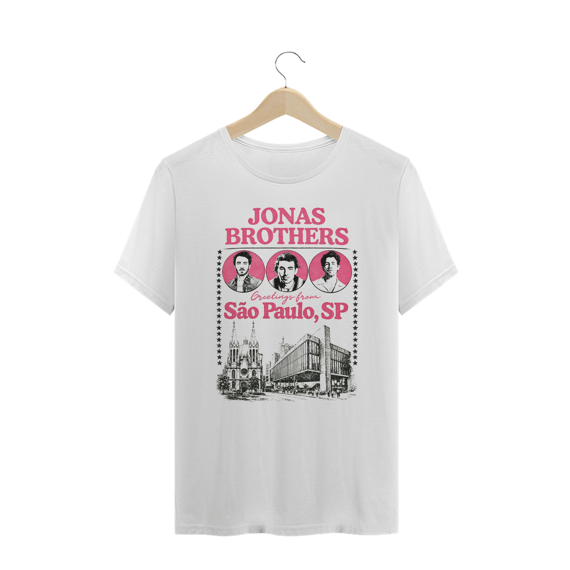 Camiseta Plus Size Jonas Brothers Greetings From São Paulo V2