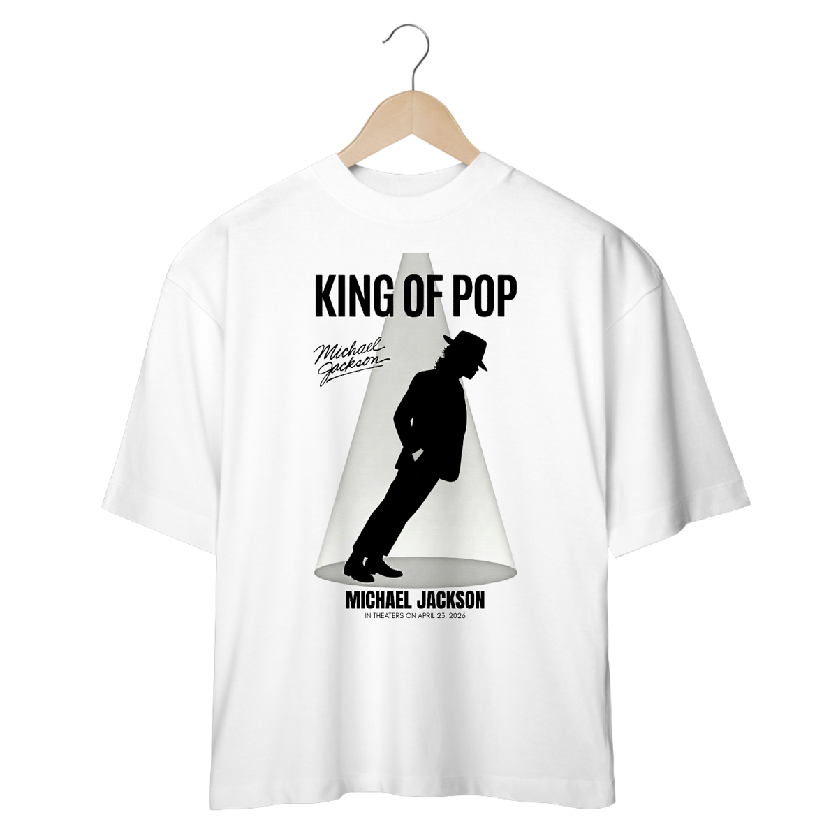 Nome do produto: Camiseta Oversized Michael Jackson King Of Pop