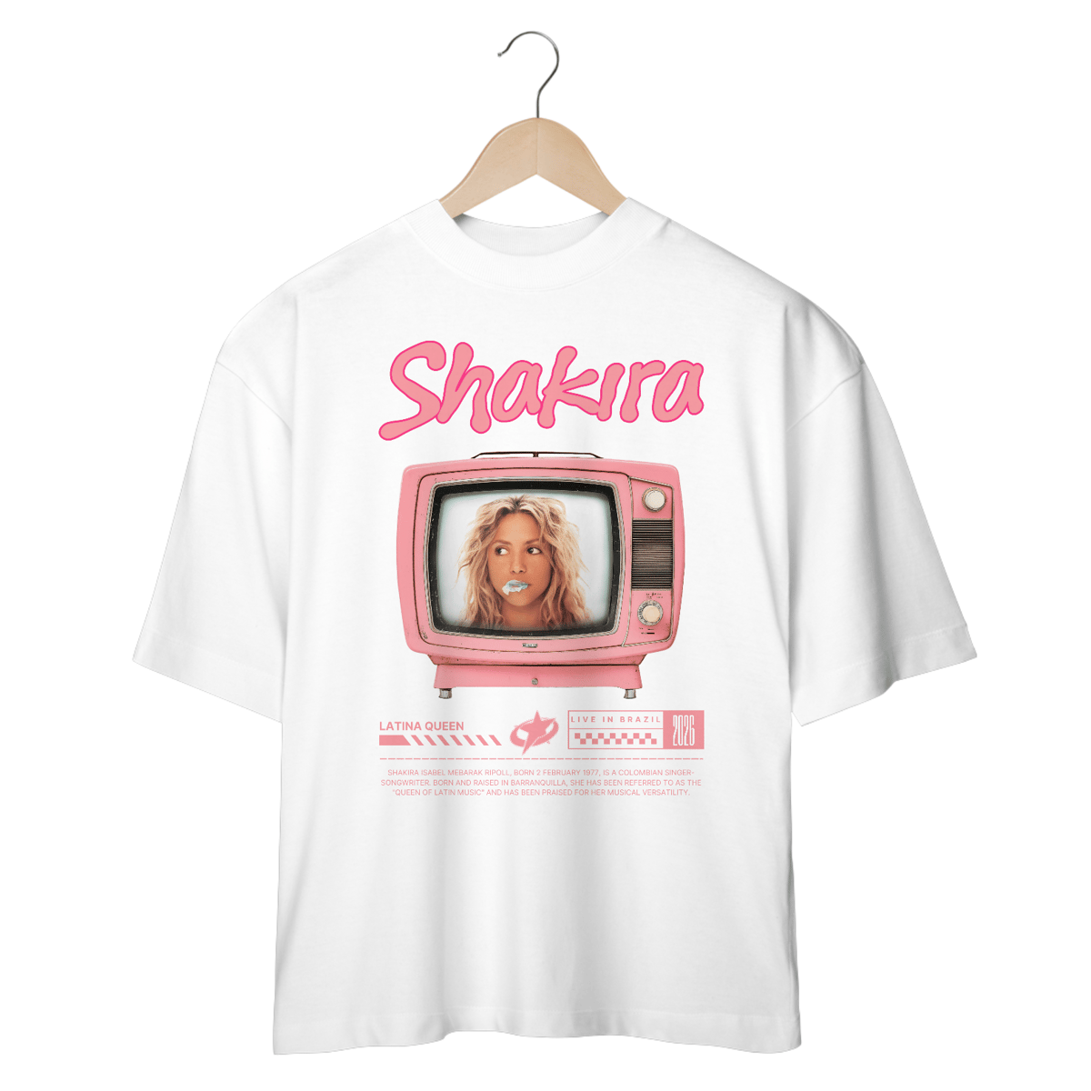Nome do produto: Camiseta Oversized Shakira