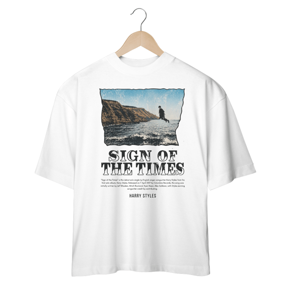 Camiseta Oversized Harry Styles Sign Of The Times