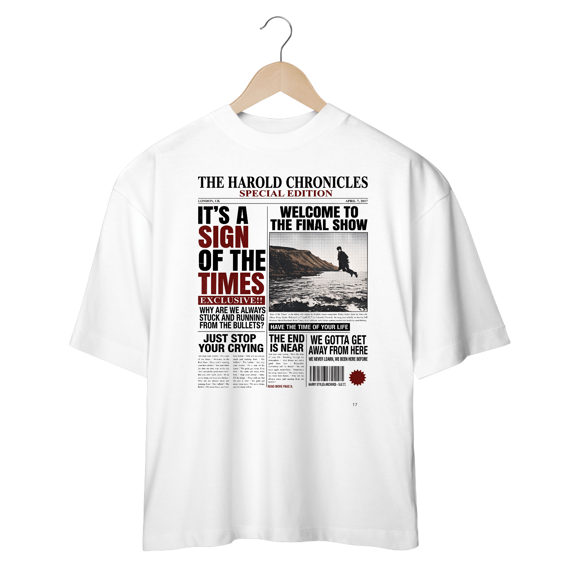 Camiseta Oversized Harry Styles Sign Of The Times V2