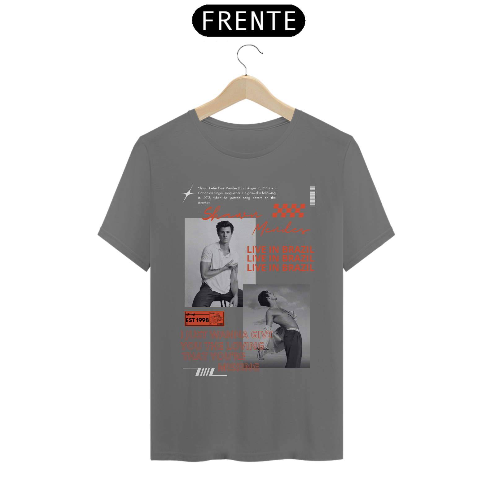 Camiseta Estonada Shan Mendes Live in Brazil