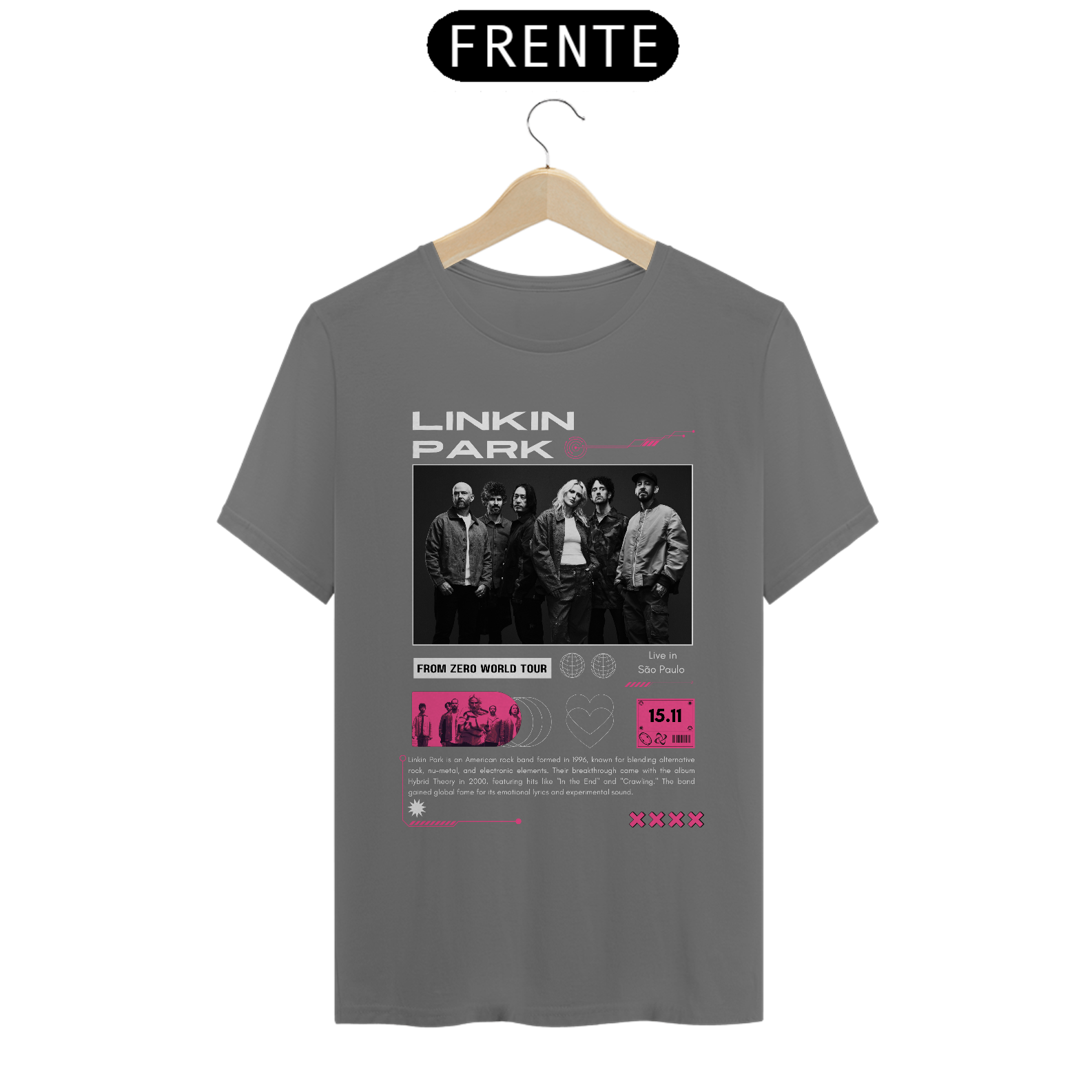 Camiseta Estonada Linkin Park From Zero Tour 15.11