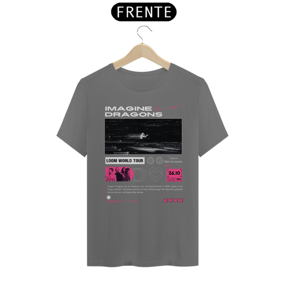 Camiseta Estonada Imagine Dragons Belo Horizonte 26.10