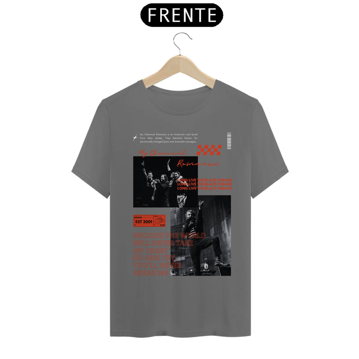 Nome do produto: Camiseta Estonada My Chemical Romance The Black Parade Tour
