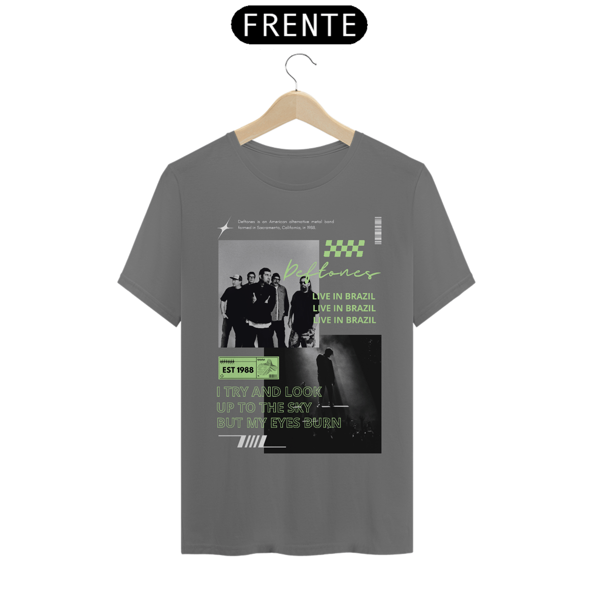 Nome do produto: Camiseta Estonada Deftones Live in Brazil 