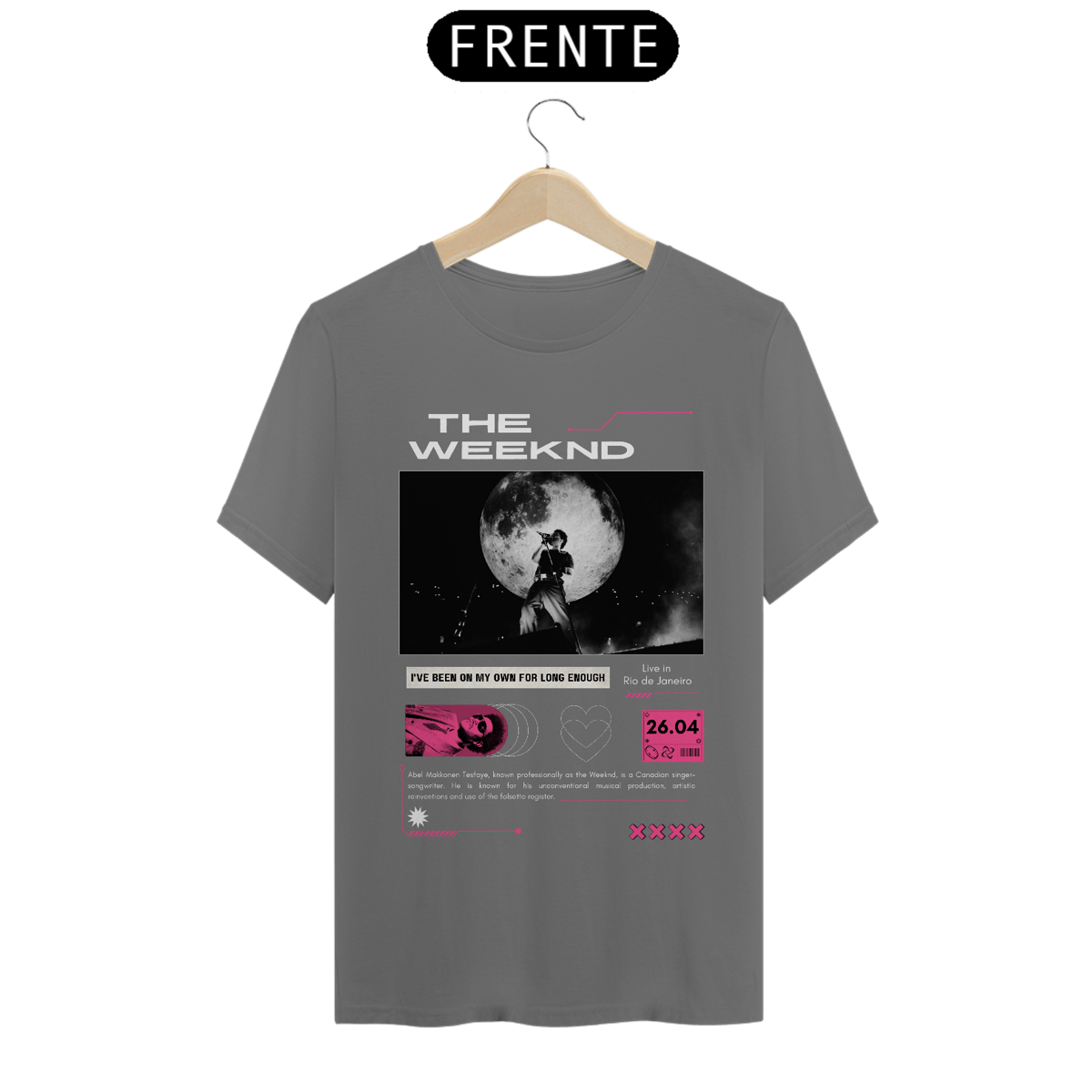 Nome do produto: Camiseta Estonada The Weeknd Live in Rio de Janeiro 26.04
