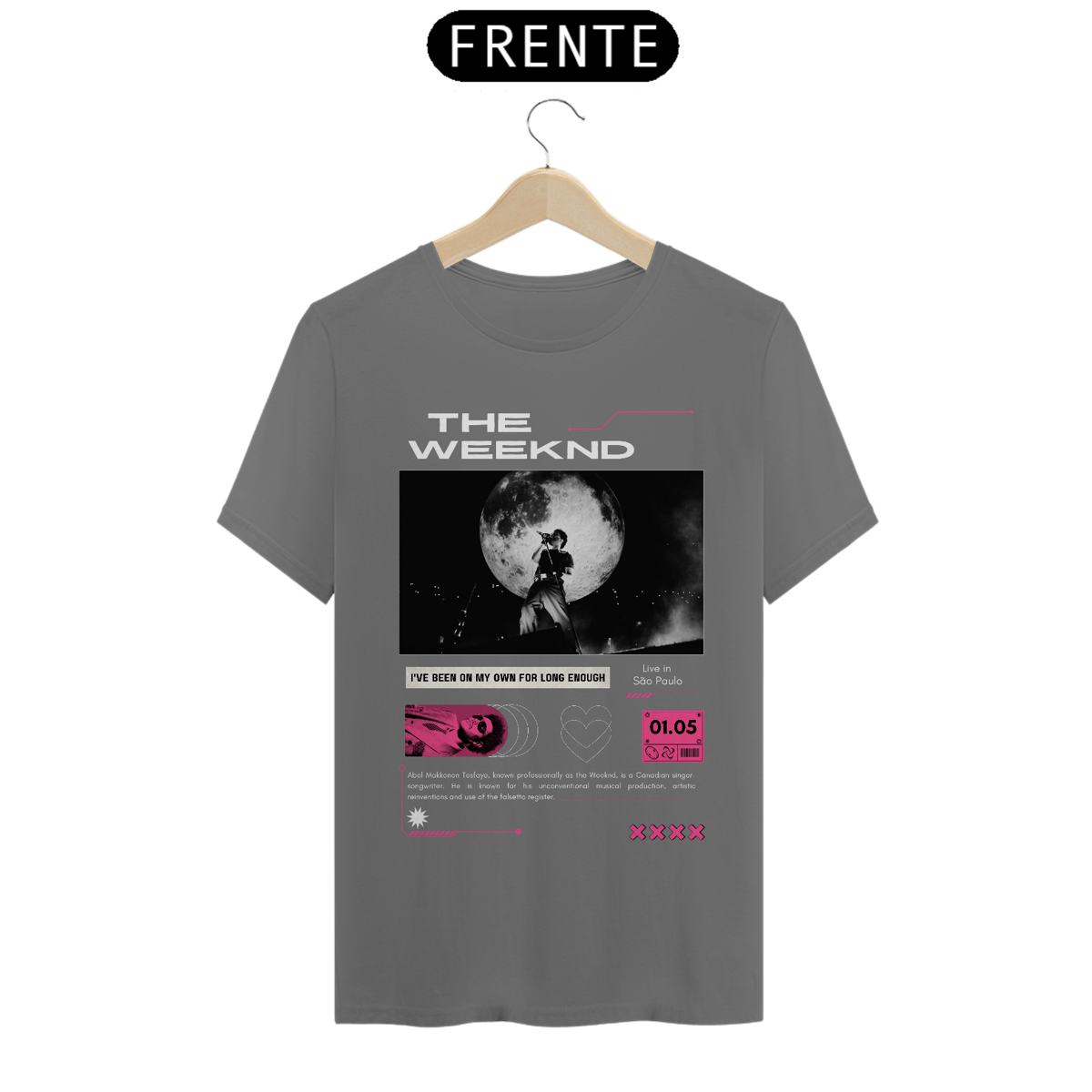 Nome do produto: Camiseta Estonada The Weeknd Live in São Paulo 01.05