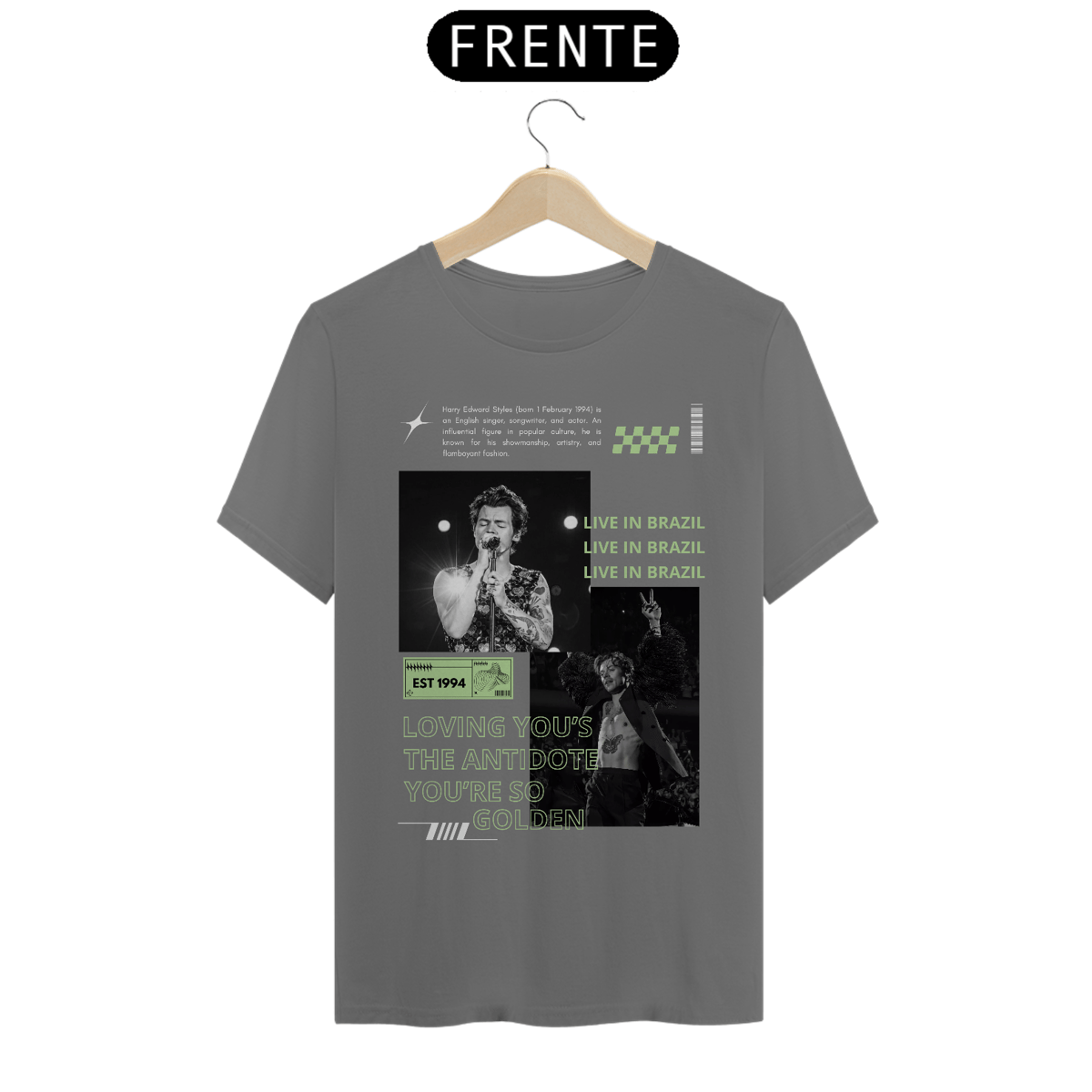 Nome do produto: Camiseta Estonada Harry Styles Live in Brazil
