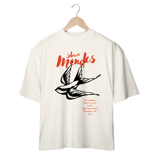 Nome do produto Camiseta Oversized Shawn Mendes Bird Tattoo