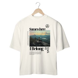 Nome do produto Camiseta Oversized Linkin Park Somewhere I Belong (Branca & Off White)