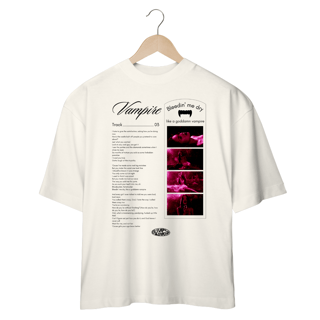 Nome do produto Camiseta Oversized Olivia Rodrigo Vampire (Branca  & Off White)