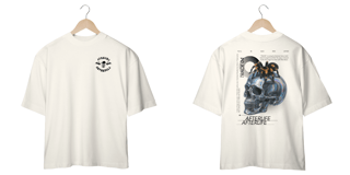 Nome do produto Camiseta Oversized Avenged Sevenfold Afterlife (Branca e Off White, Estampa Frente e Costas)