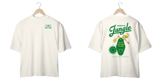Nome do produto Camiseta Oversized Guns N' Roses Welcome to The Jungle (Estampa Frente e Costas) 