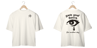 Nome do produto Camiseta Oversized The Weeknd Save Your Tears (Estampa Frente e Costas)