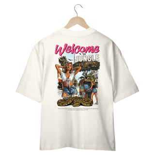 Nome do produto Camiseta Oversized Guns N' Roses Welcome to the Jungle V2 (Estampa nas Costas)