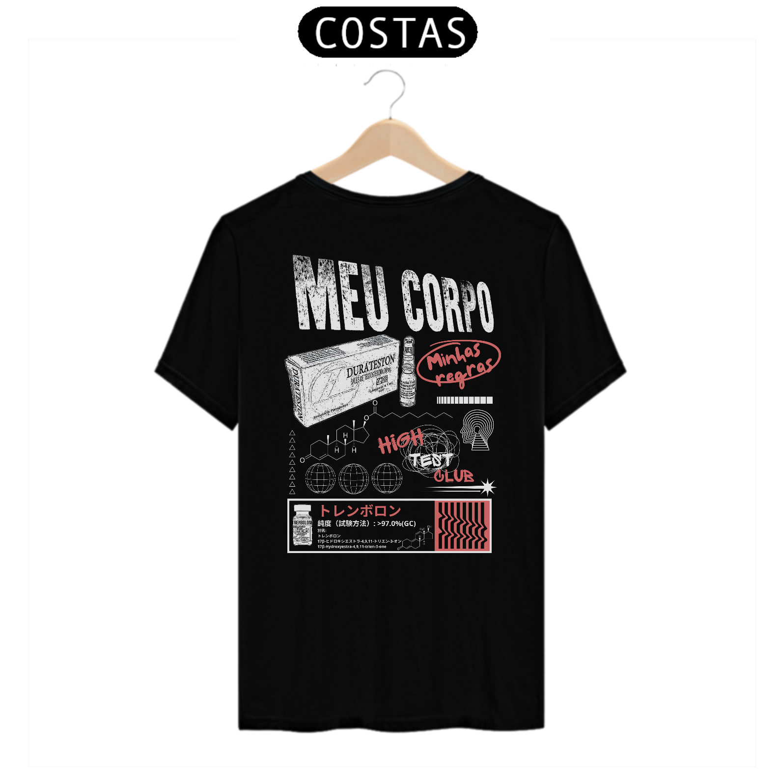 Camiseta Meu Corpo Minhas Regras (Estampa Costas)