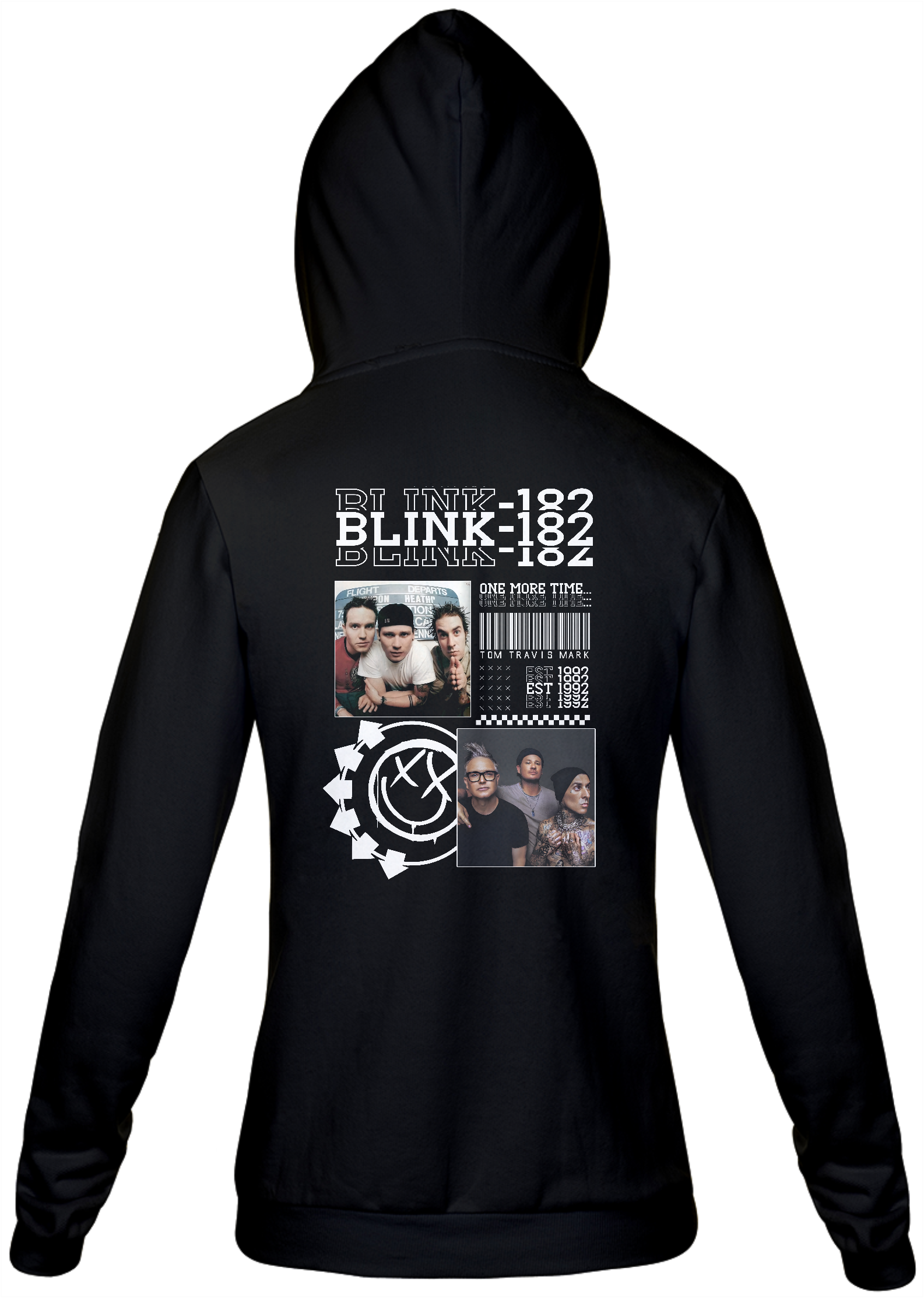 Moletom com Zíper Blink-182 One More Time... (Estampa Costas)