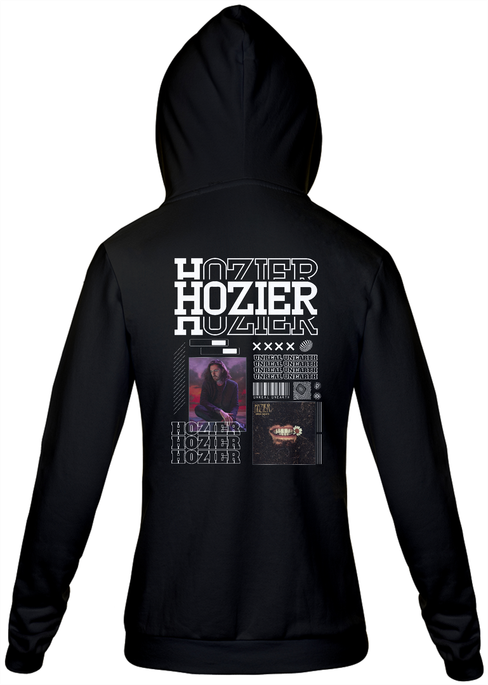 Moletom com Zíper Hozier Unreal Unearth 2 (Estampa Costas)