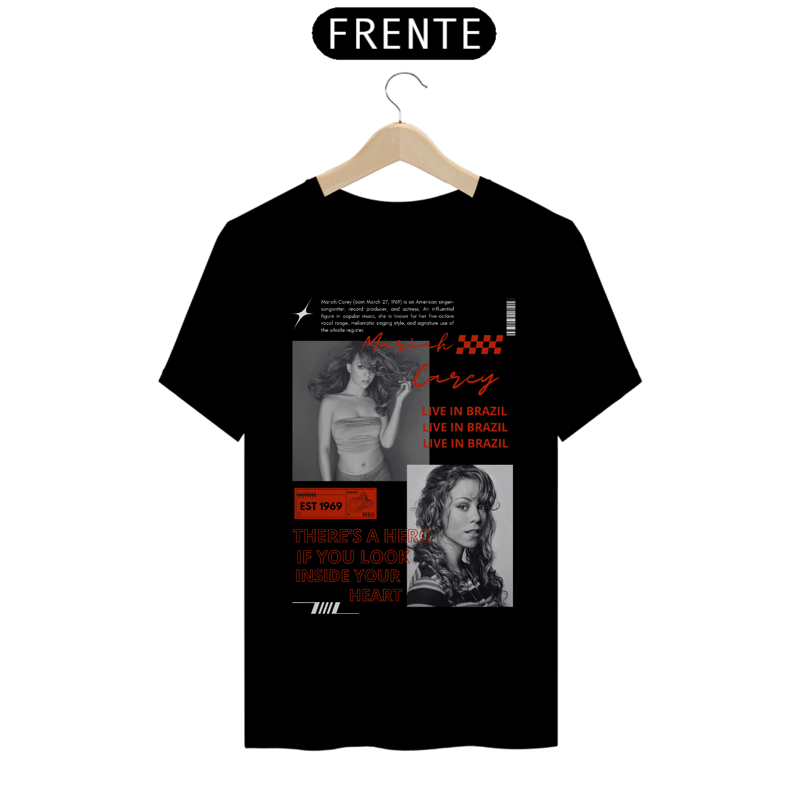 Camiseta Mariah Carey Live in Brazil