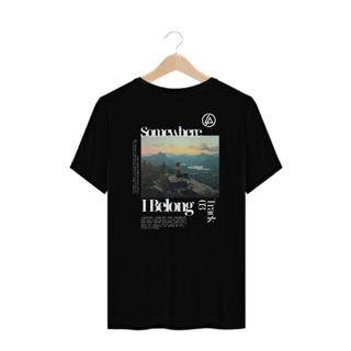 Nome do produto Camiseta Plus Size Linkin Park Somewhere I Belong (Preta, Costas)