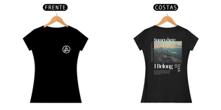 Nome do produto Baby Look Linkin Park Somewhere I Belong (Preta, Frente & Costas)