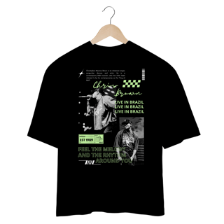 Nome do produto Camiseta Oversized Chris Brown Live in Brazil