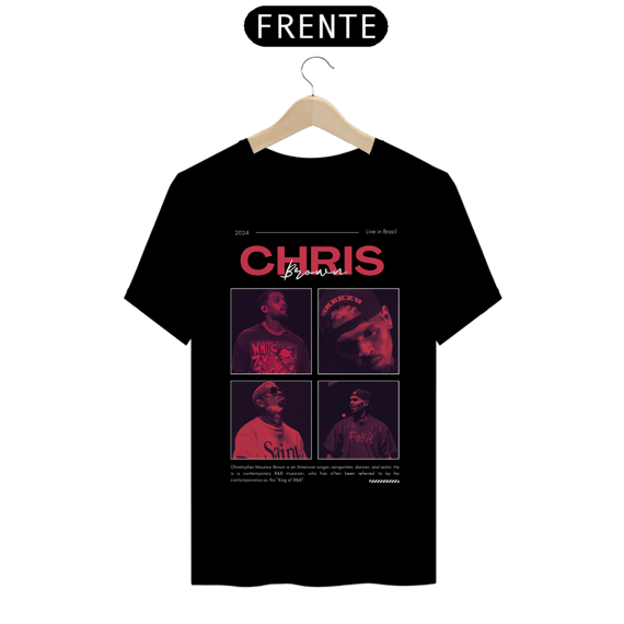 Camiseta Chris Brown Live in Brazil 2024