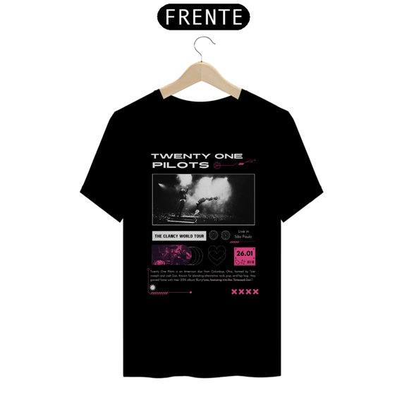 Camiseta Twenty One Pilots São Paulo 26.01