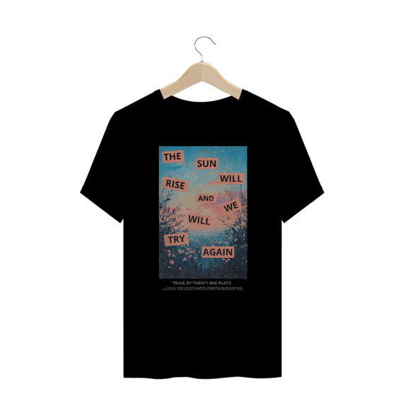 Camiseta Plus Size  Twenty One Pilots Truce (Preta)