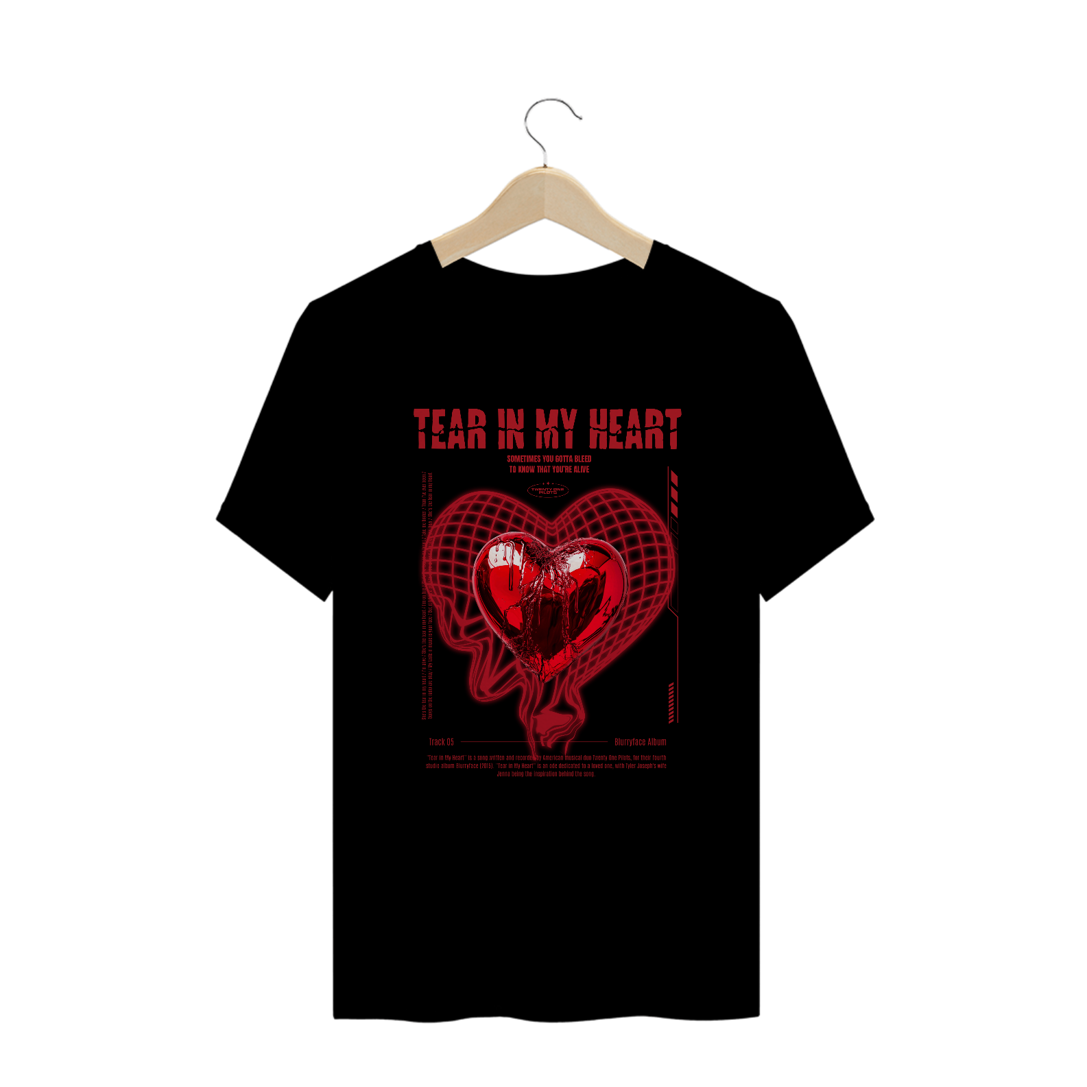 Camiseta Plus Size Twenty One Pilots Tear in My Heart