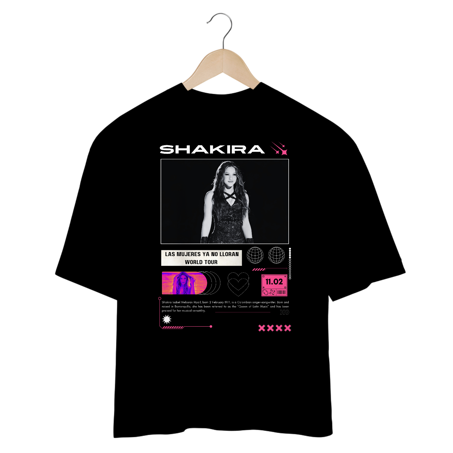 Camiseta Oversized Shakira Rio de Janeiro 11.02