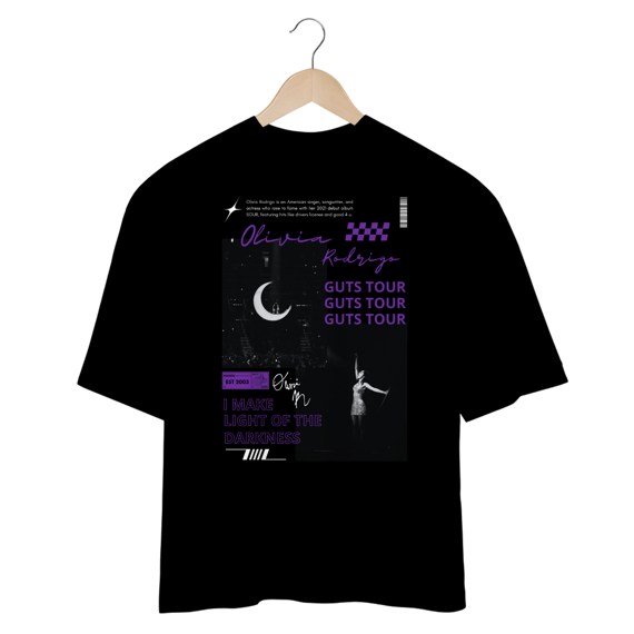 Camiseta Oversized Olivia Rodrigo Guts Tour