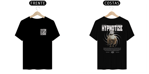 Camiseta System of a Down Hypnotize (Preta, Estampa Frente e Costas)