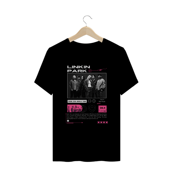 Camiseta Plus Size Linkin Park São Paulo 08.11