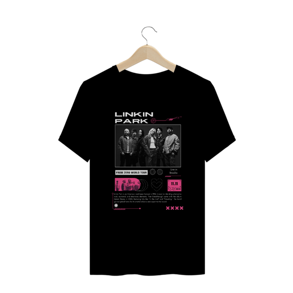 Camiseta Plus Size Linkin Park Brasília 11.11