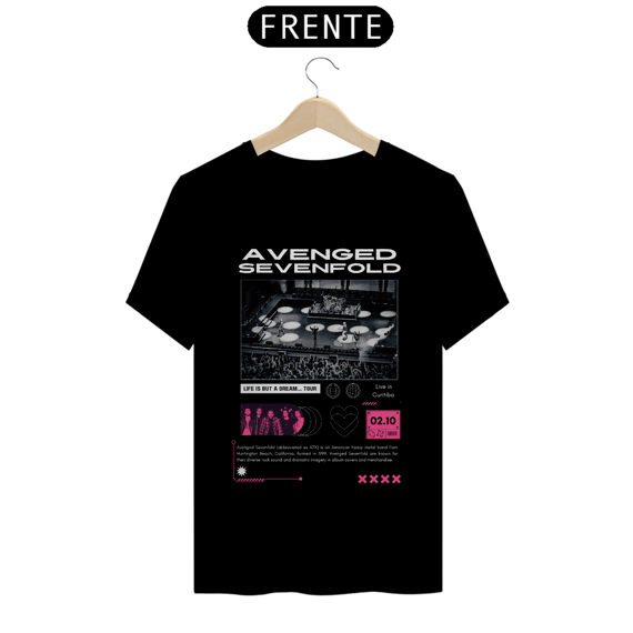 Camiseta Avenged Sevenfold Curitiba 02.10