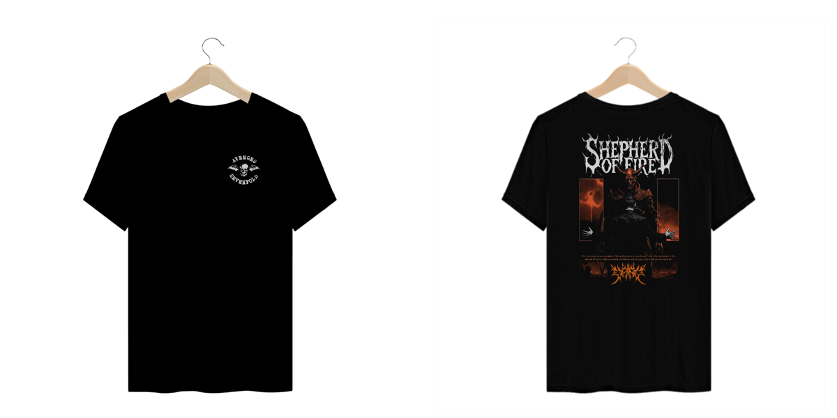 Nome do produto: Camiseta Plus Size Avenged Sevenfold Shepherd of Fire (Estampa Frente e Costas)