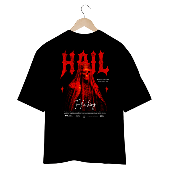 Camiseta Oversized Avenged Sevenfold Hail To The King (Estampa nas Costas)
